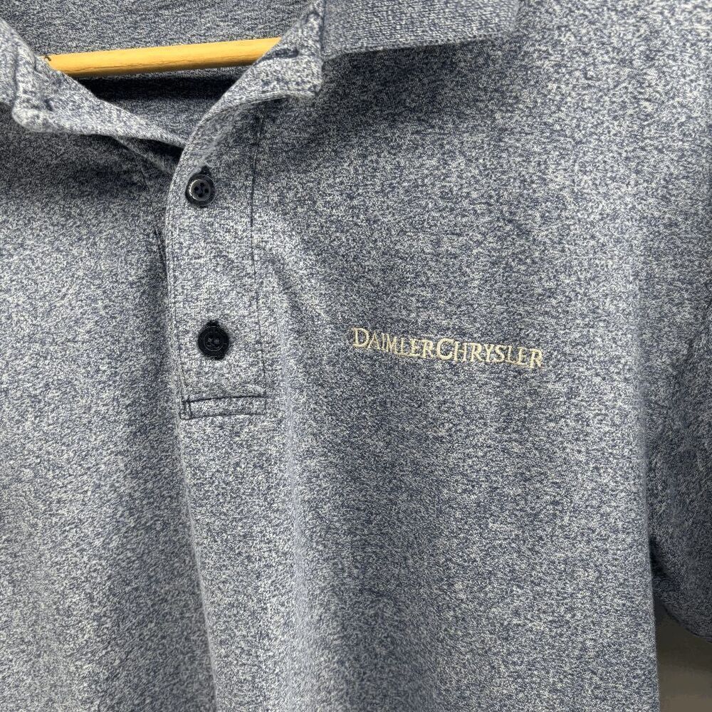 Daimler Chrysler Brushed Cotton Super Soft Long Sleeve Polo Gray Size Large EUC - Picture 4 of 6